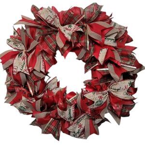 Christmas ribbon wreath